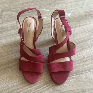 Antonio Melani Heels |  Layren Suede Leather Strappy Heeled Sandal | 8